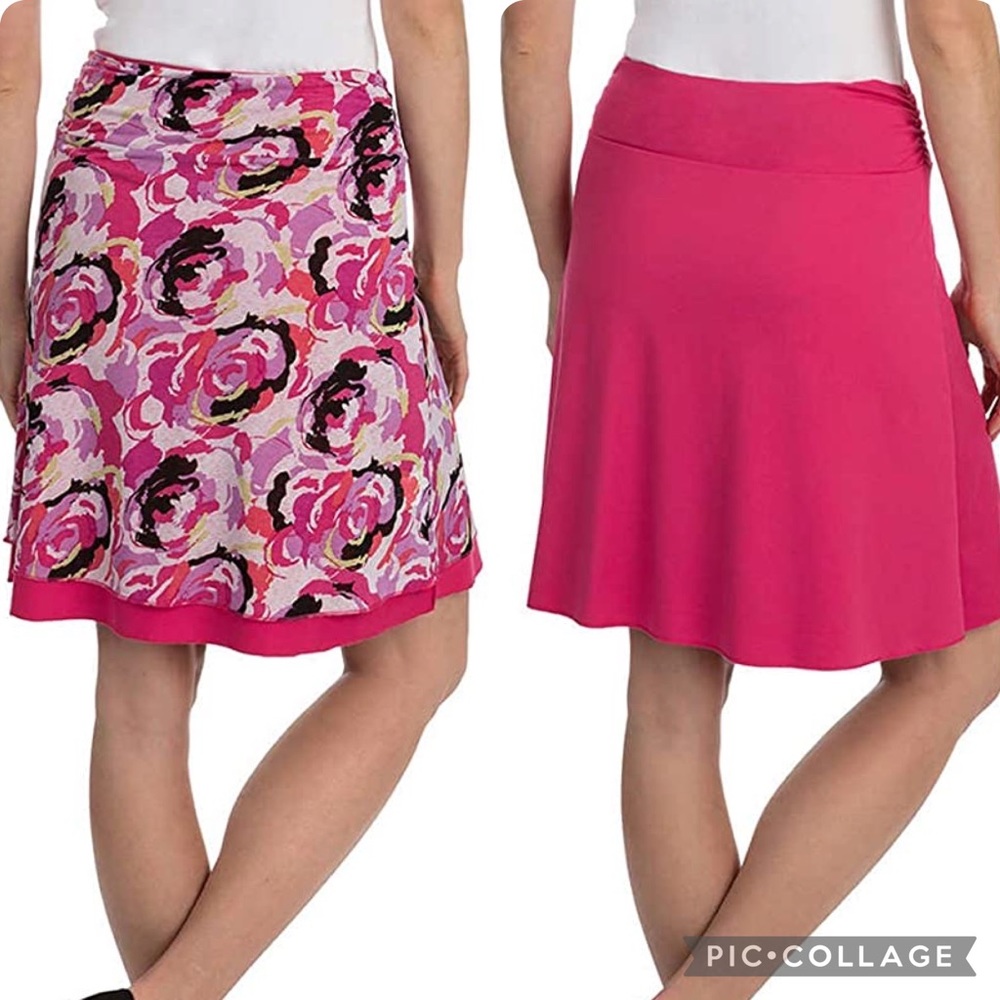 Tranquility Reversible Henna Flower Skirt NWT Small